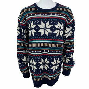 Black Smith Men's Snow Flake Chistmas Sweater XXXL